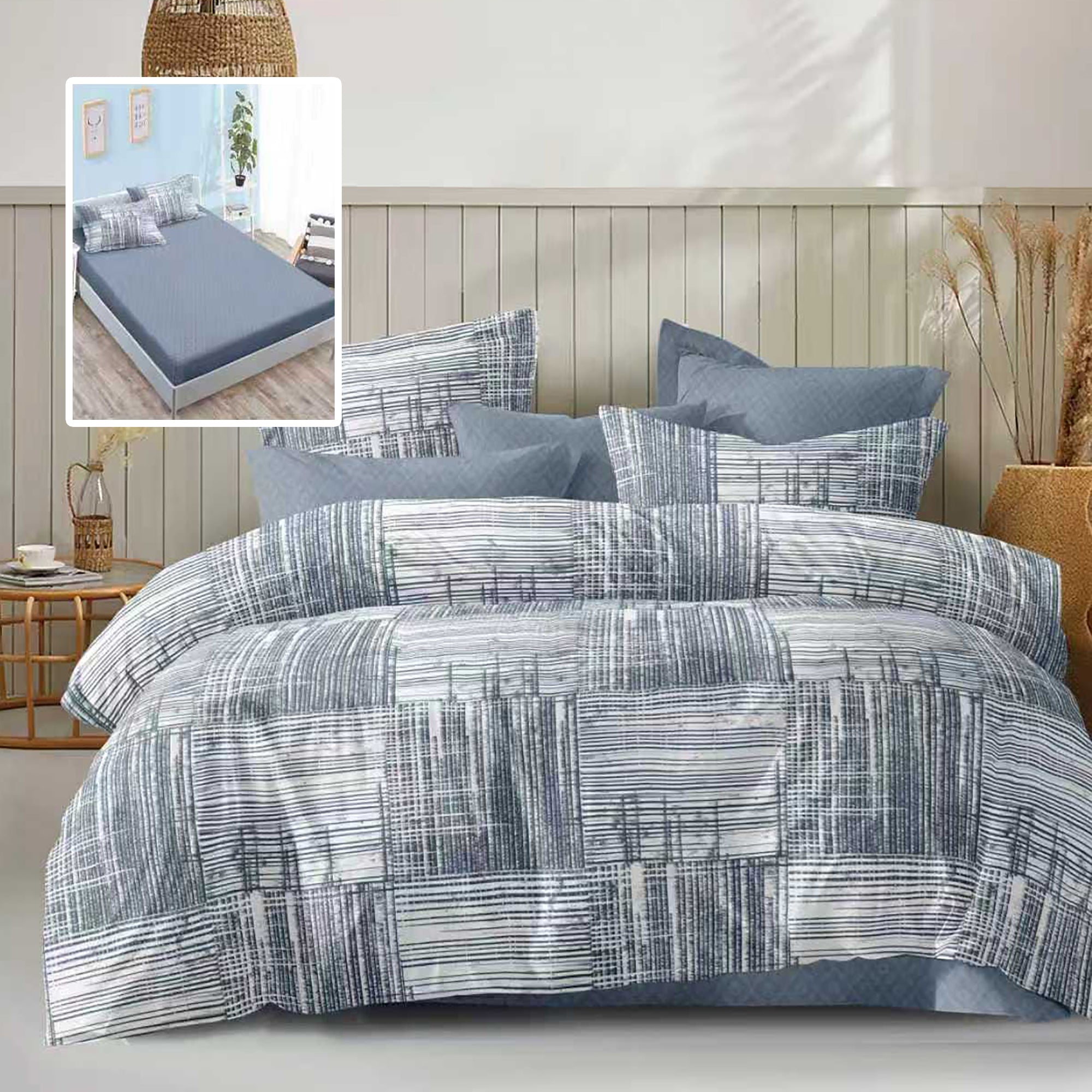 Lenjerie de pat Economy 6 piese cu husă (ECNH36)